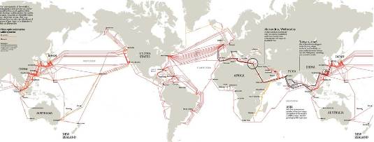 Carte des liaisons inter-continentales